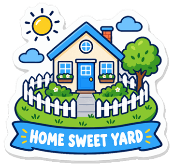 Home sweet yard sticker